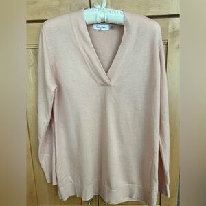 Calvin Klein Peach Pink Oversized Acrylic Super Soft Sweater Size Medium